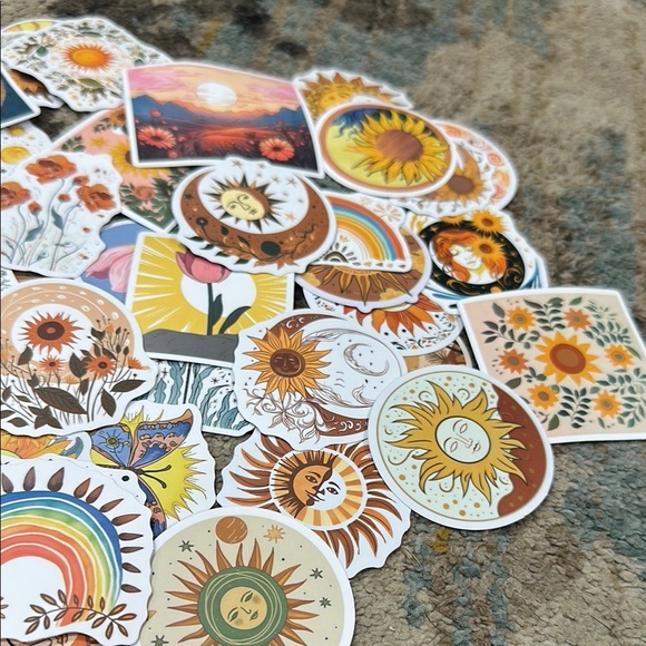 Sunshine and Floral Sticker Collection of 50 stickers - Picture 5 of 6